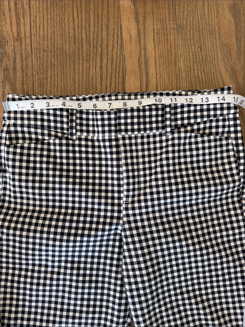 Old Navy High-Rise Pixie Black & White Gingham Pants - Picture 8 of 11